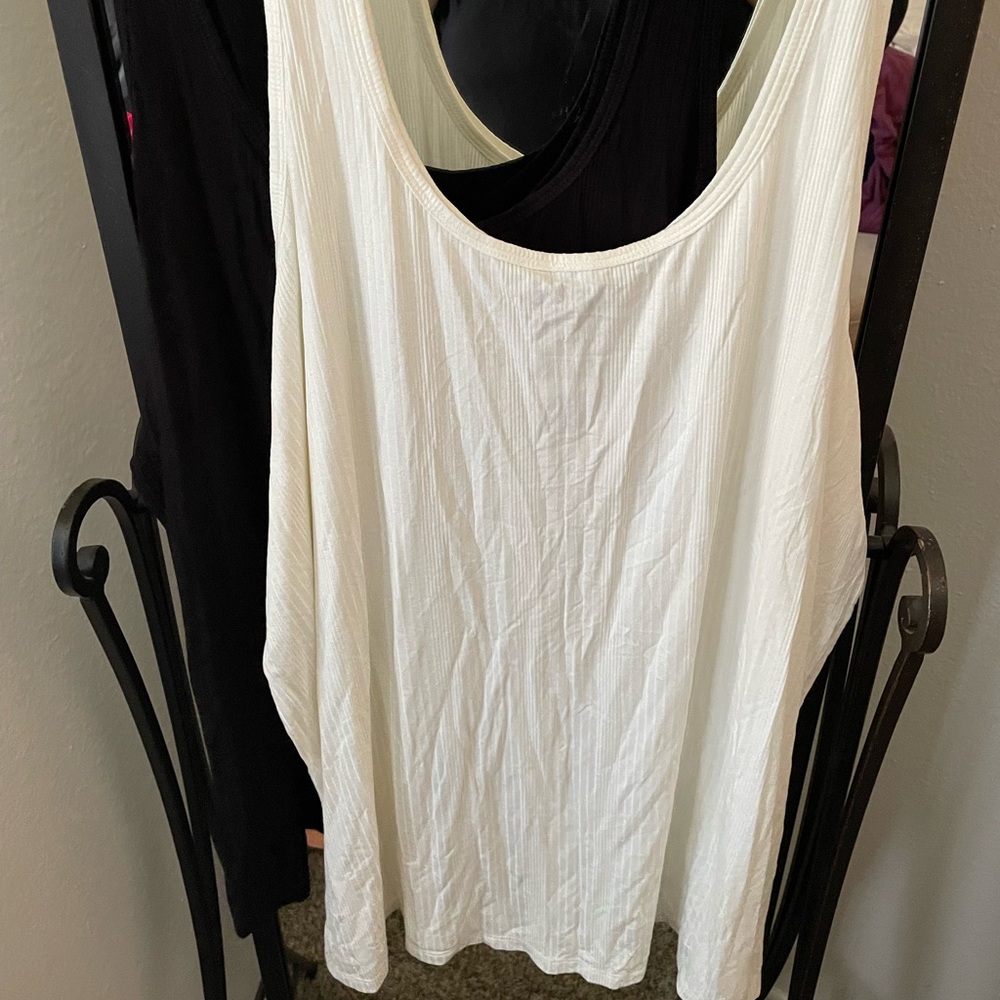 Black and cream tank top